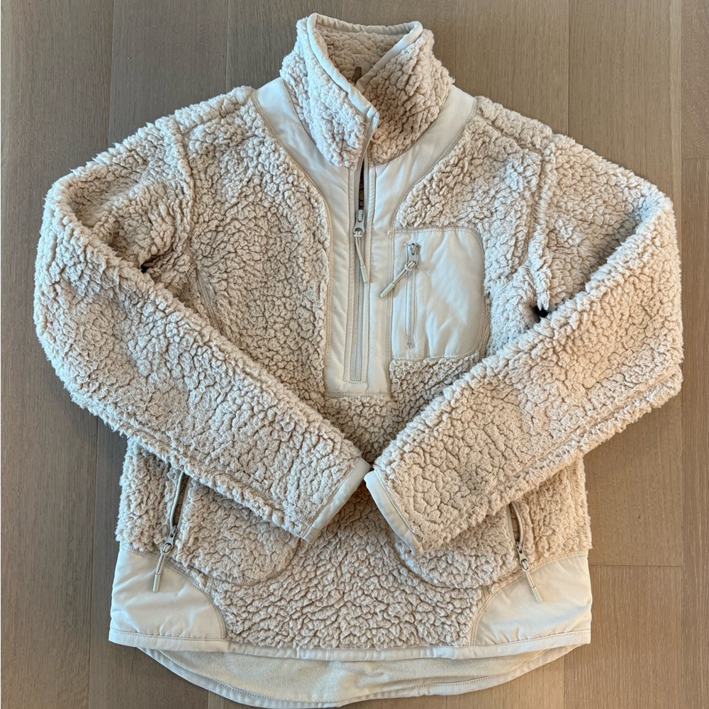 Zella Cozy Cream Sherpa Jacket